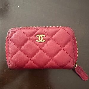 Pre-Loved Chanel-Style Quilted Wallet Great for Everyday Use or a DIY Project